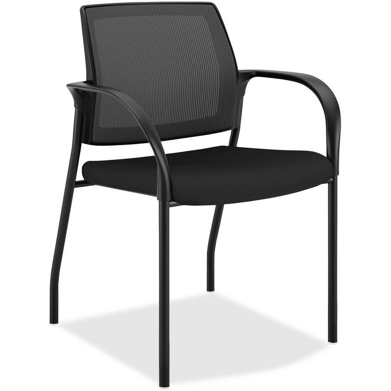 HON Stacking Chair w/Glides 25"x21-3/4"x33-1/2" CU BK Seat IS108IMCU10