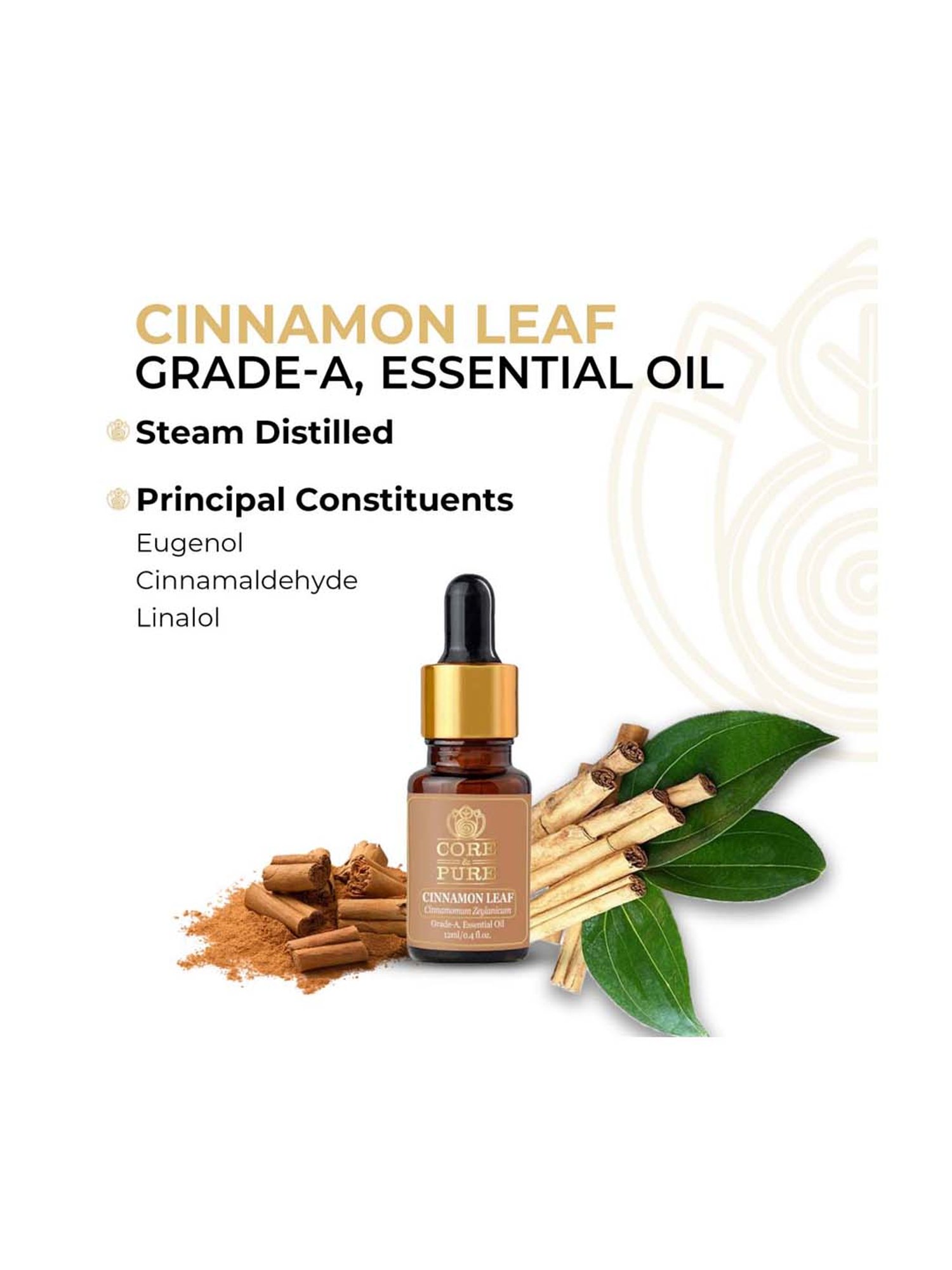 CORE & PURE Cinnamon Leaf Essential Oil - 12 ml