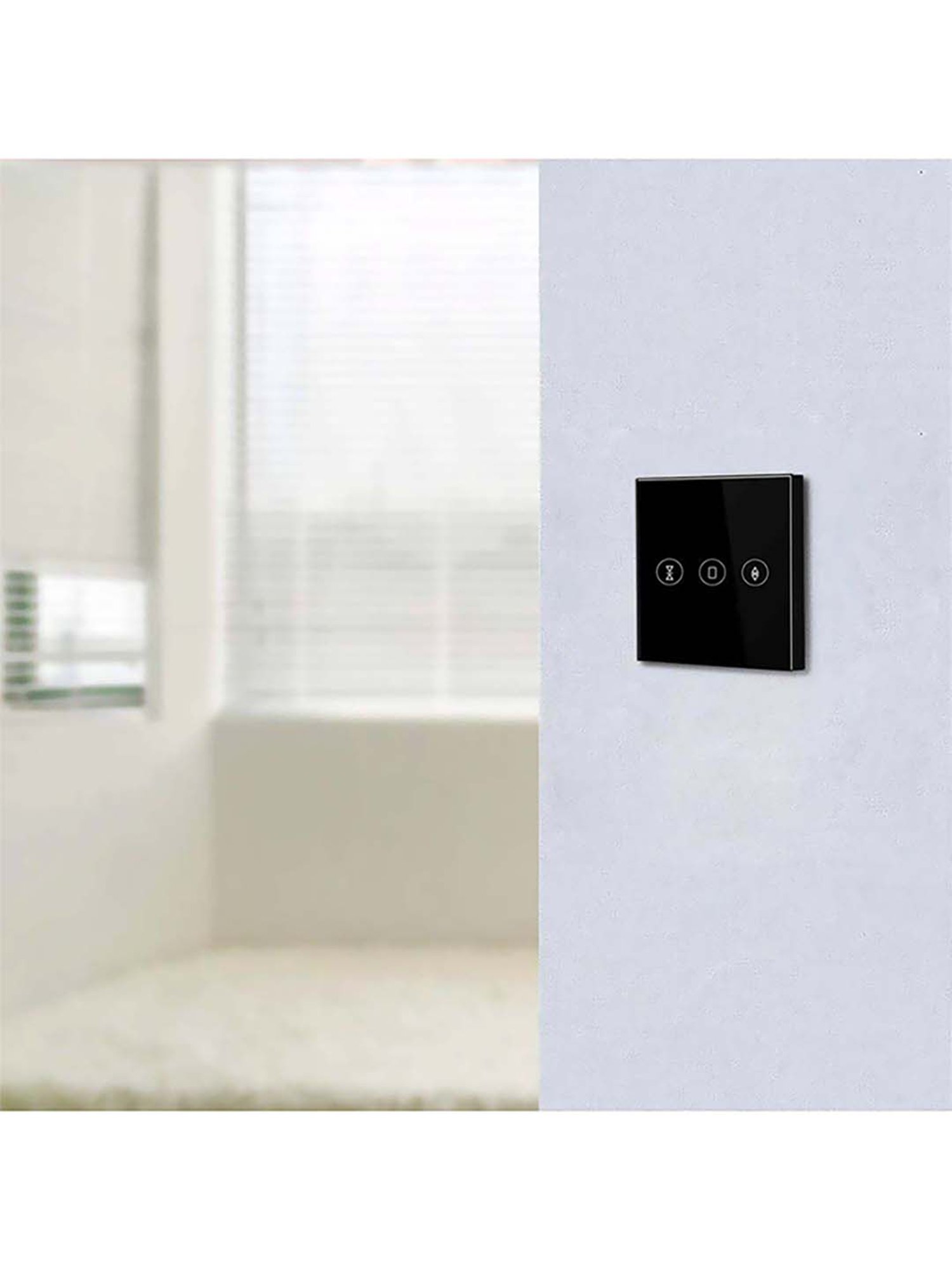 HomeMate Smart Touch Switch Works with Google Assistant and Alexa (Black)
