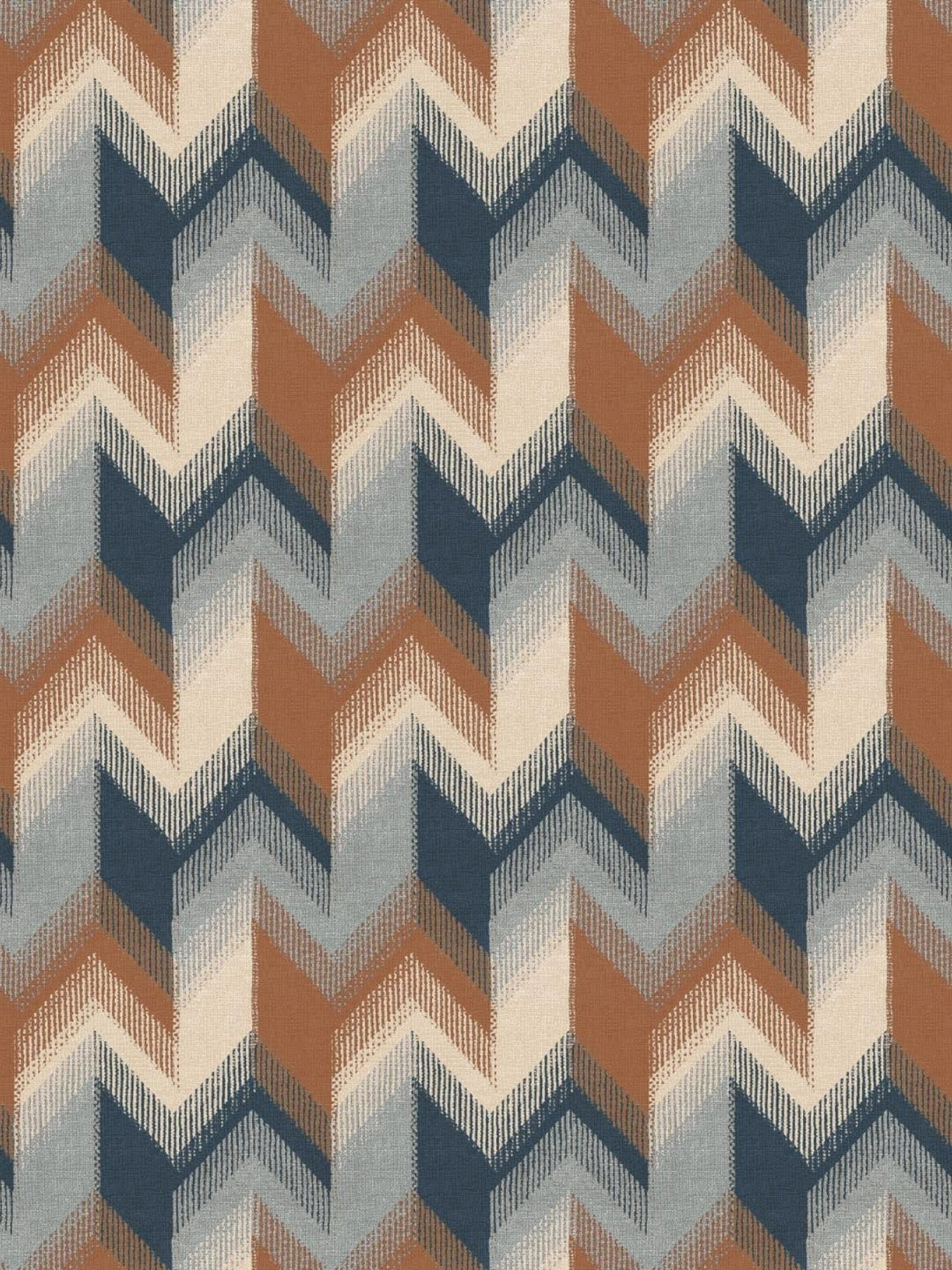 SPACES DRAPE STORY Boho Digital Print Indigo & Brown Polyester 5 ft Window Curtains - Set of 2