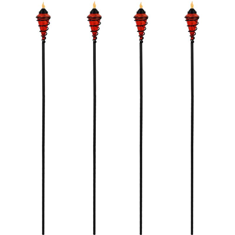 5.5" Petite Lantern Metal Table Torch Black - TIKI