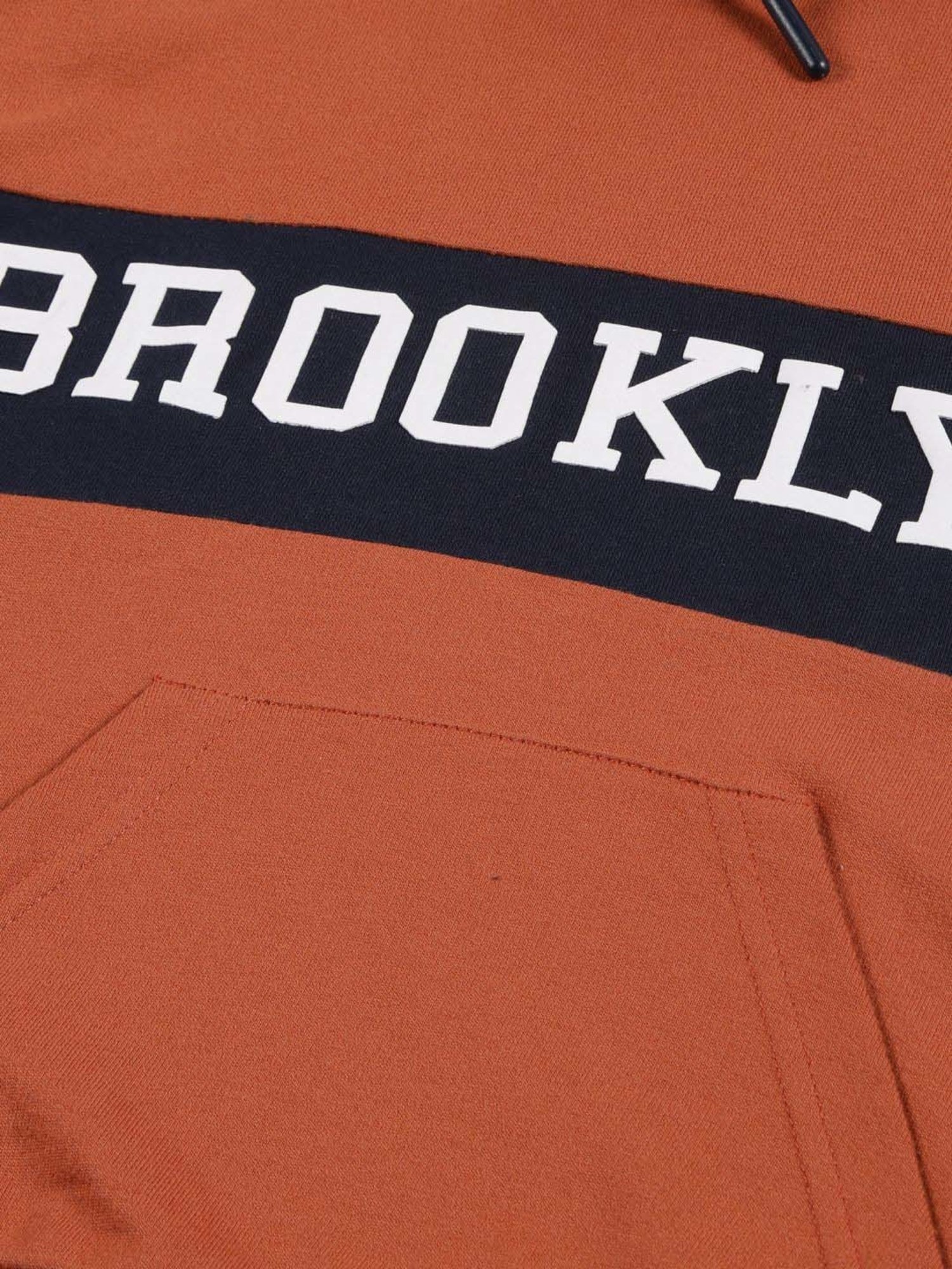 Allen Solly Junior Orange Cotton Regular Fit Full Sleeves Sweatshirt