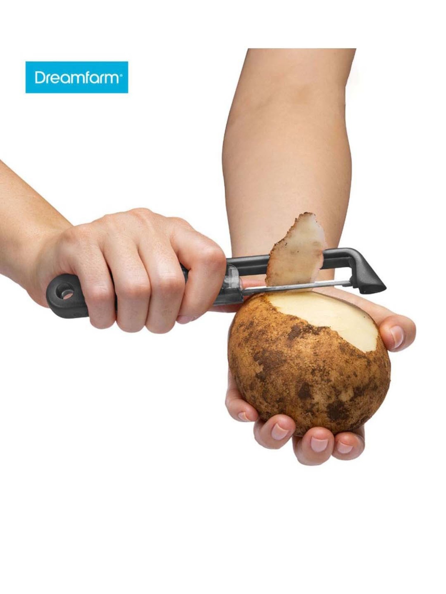 Dreamfarm Black Medium Self Sharpening Vegetable Peeler