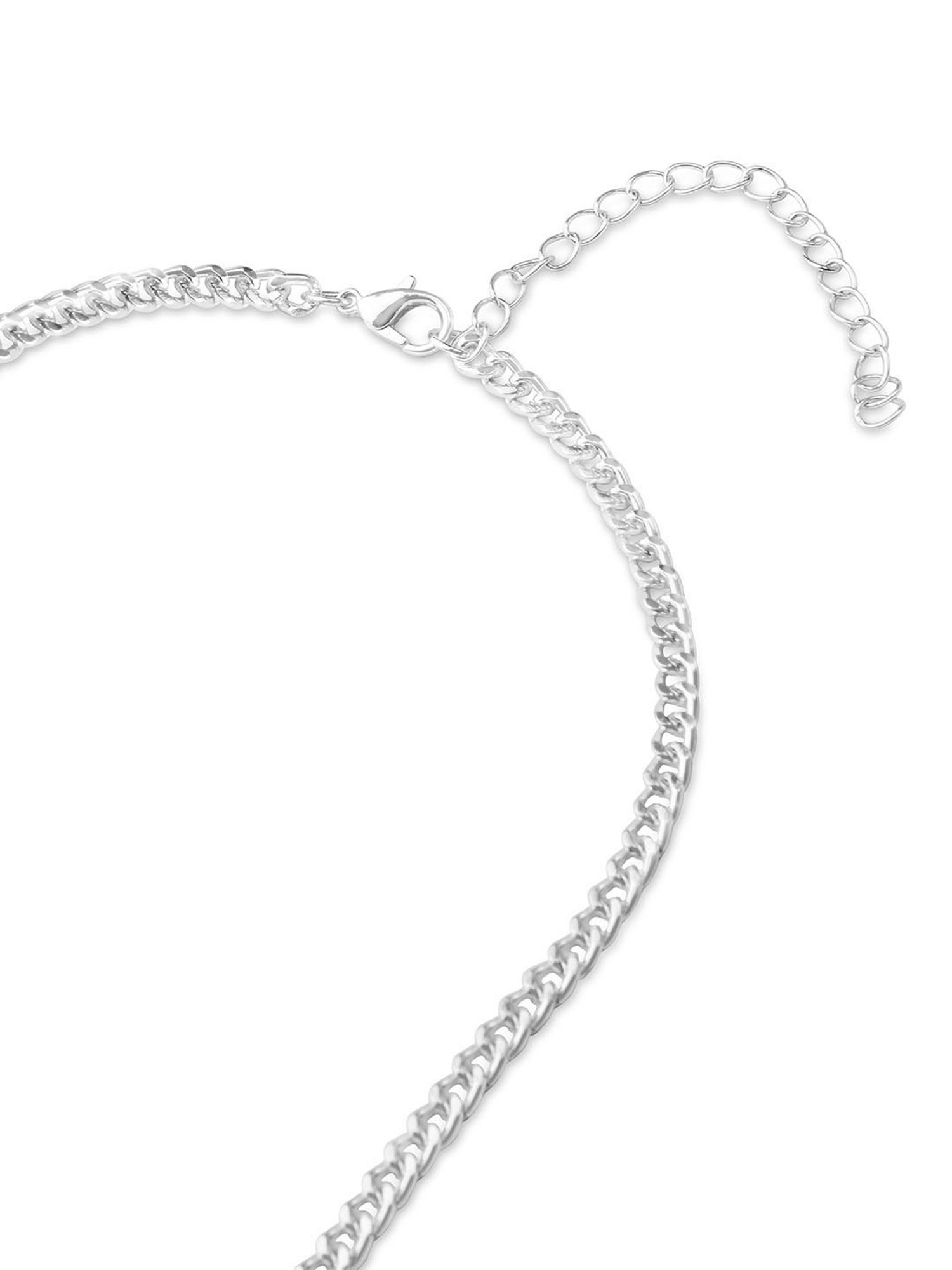 The Bro Code Silver-Plated Black Enamel Cross Pendant Necklace for Men