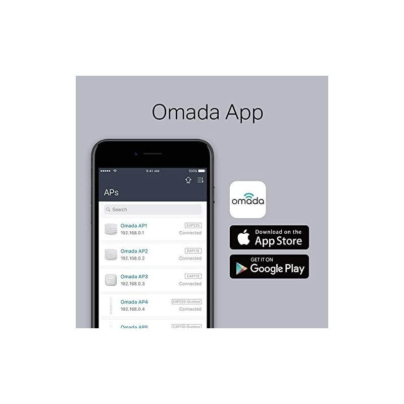 Omada AC1750 Wireless Access Point Seamless Roaming Gigabit MUMimo Beamforming Poe Powered Free PoE Injector Free Managing Software Free FacebookSMS Registration PortalEap245