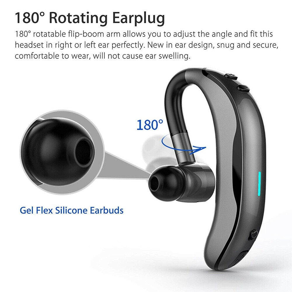 Bluetooth  Headset Wireless Earpiece Hands-Free Calling With Clear Voice Earbuds