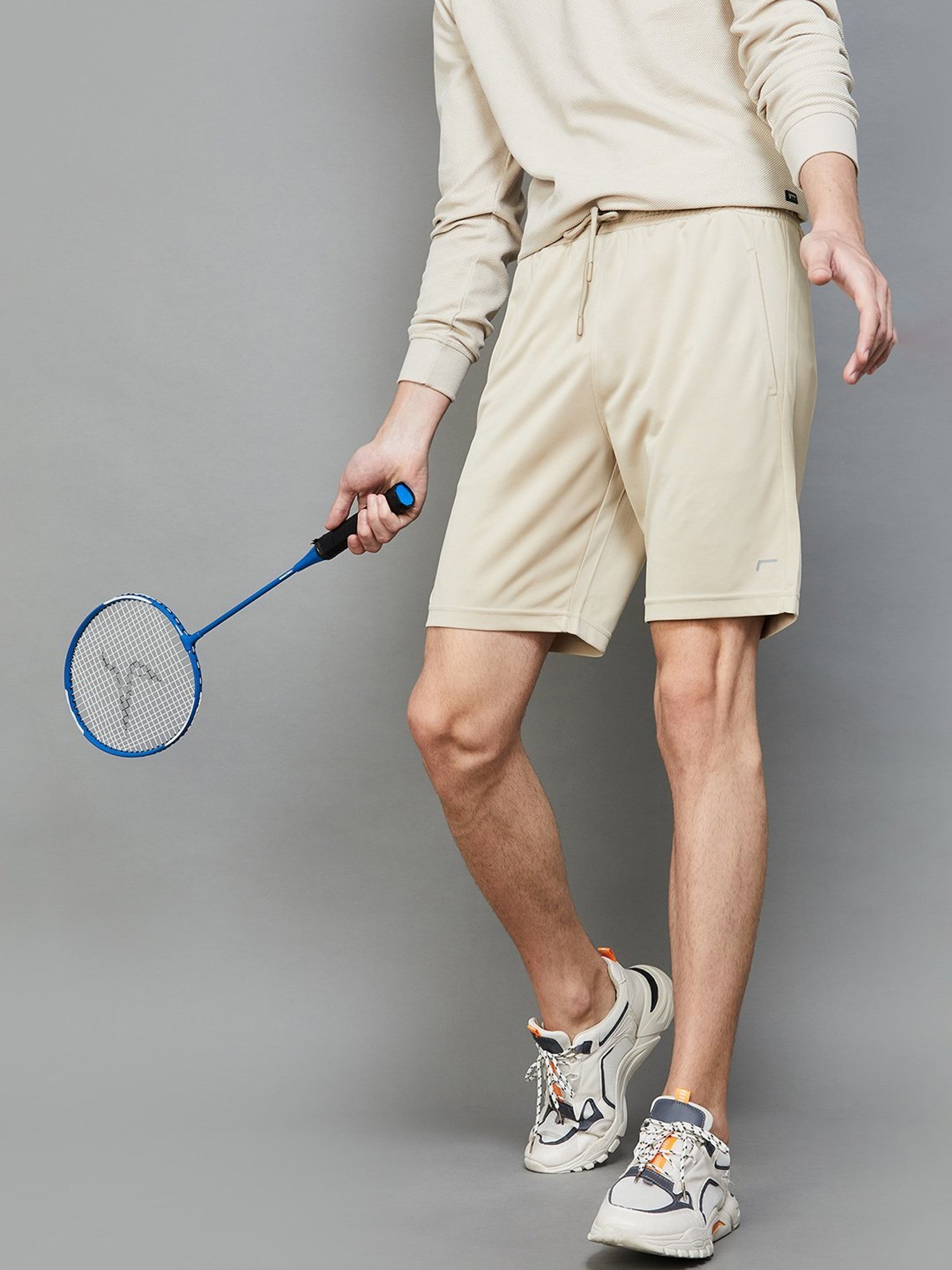 Adidas White Regular Fit Striped Sports Shorts