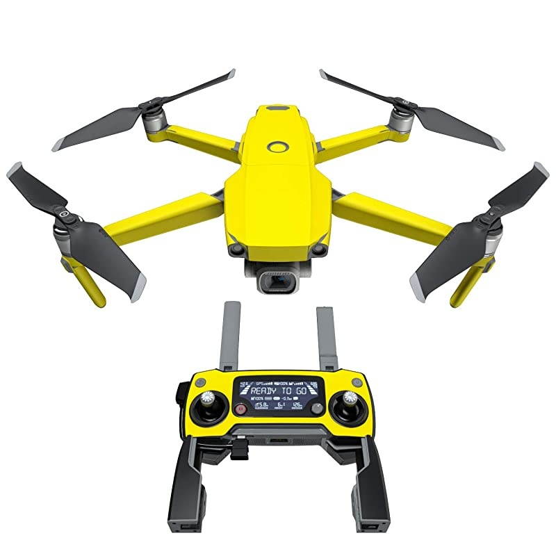State Yellow Decal Kit for DJI Mavic 2Zoom Drone Includes 1 x DroneBattery Skin + Controller Skin