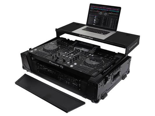 BLACK LABEL PIONEER XDJ-RX / XDJ-RX2 CONTROLLER GLIDE STYLE CASE WITH WHEELS AND 1U 19" BOTTOM RACK