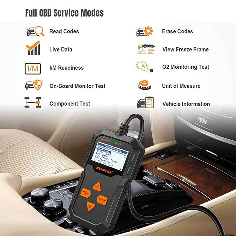 Obd2 Scanner NX301 Code Reader Portable Car Diagnostic Scanner Engine False Code Scan Tool for Most Vehicles Since 1996