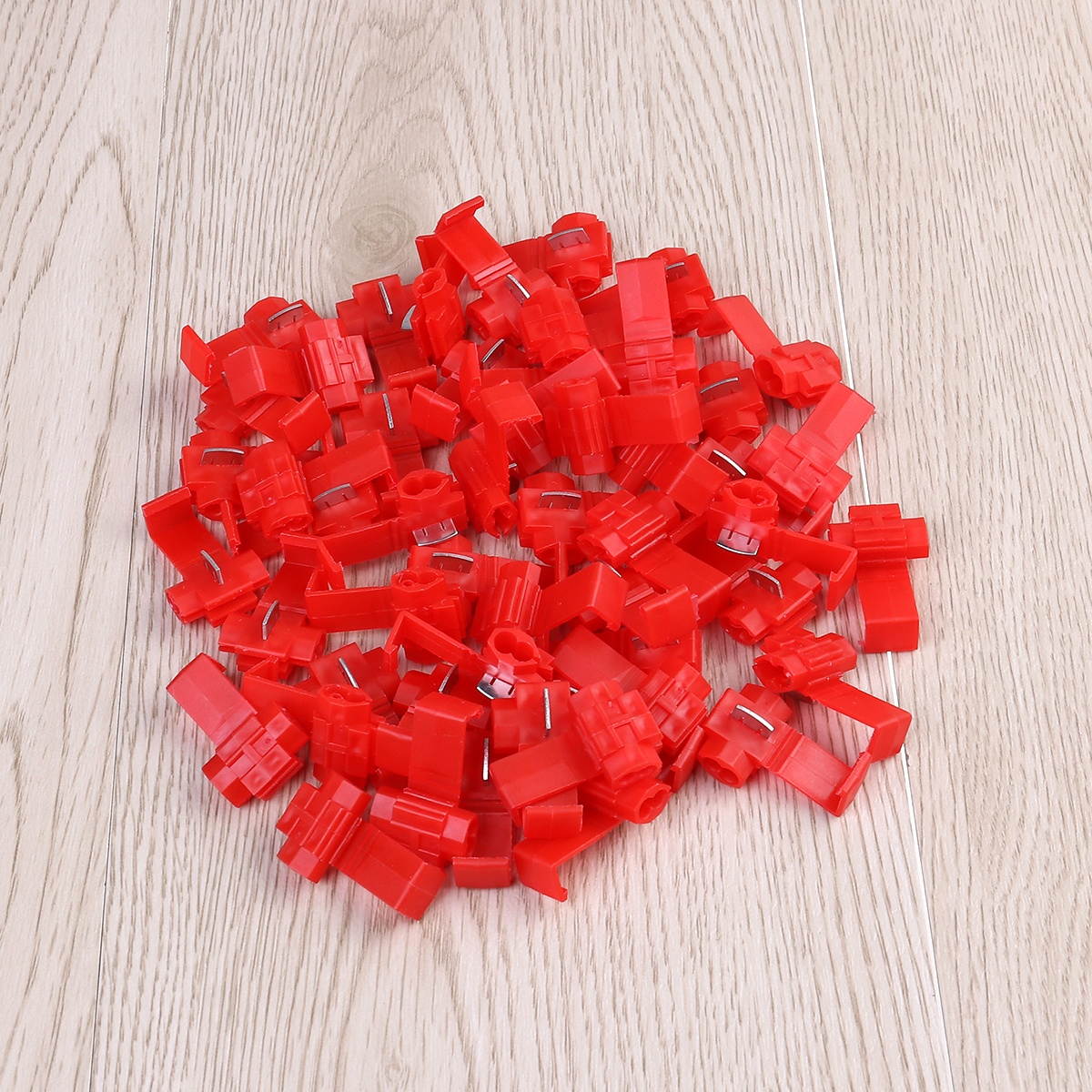 50pcs Red Electrical Cable Connectors Fast Quick Splice Lock Wire Terminals Crimp