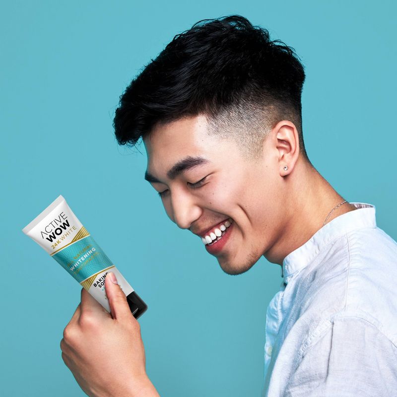 Active Wow White Baking Soda Whitening Toothpaste Mint - 4oz