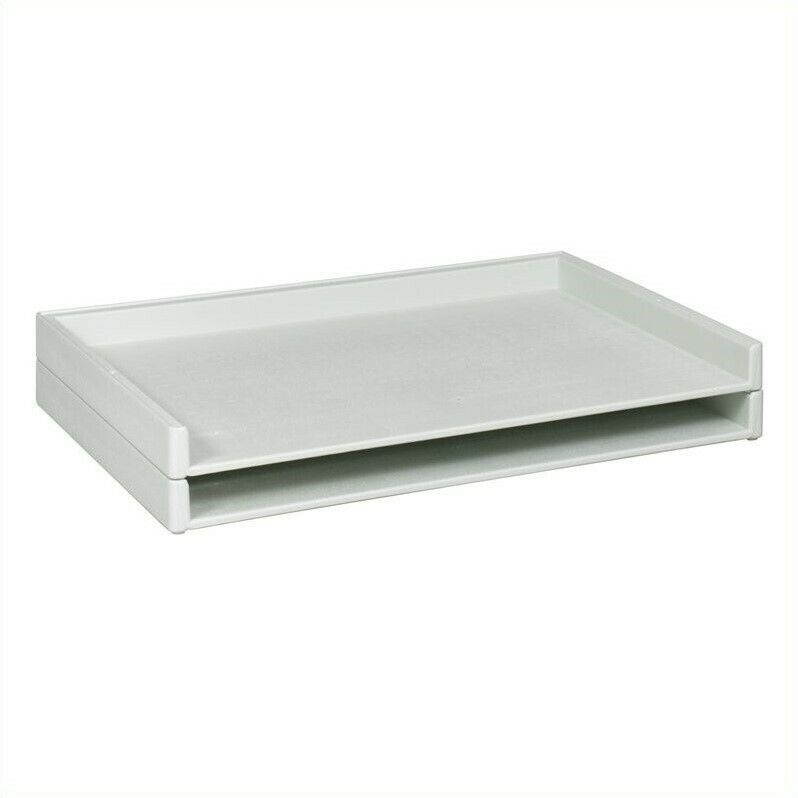 Scranton & Co Giant Stack Plastic File Tray in White