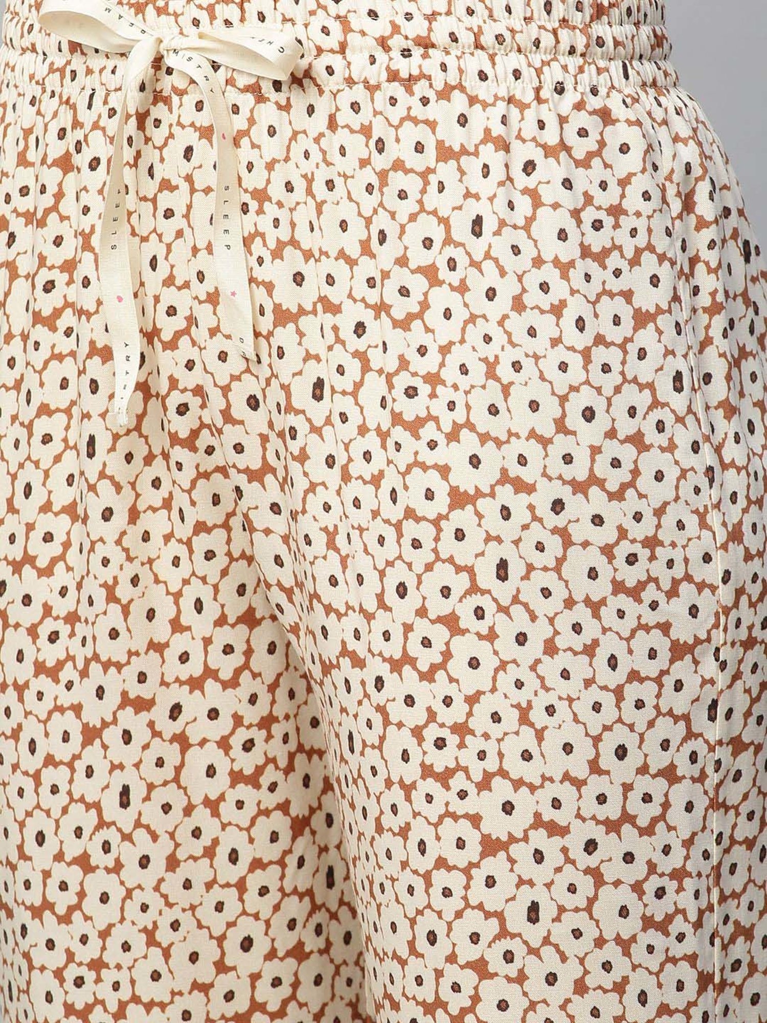 Chemistry Brown Printed Shirt Pyjama Set