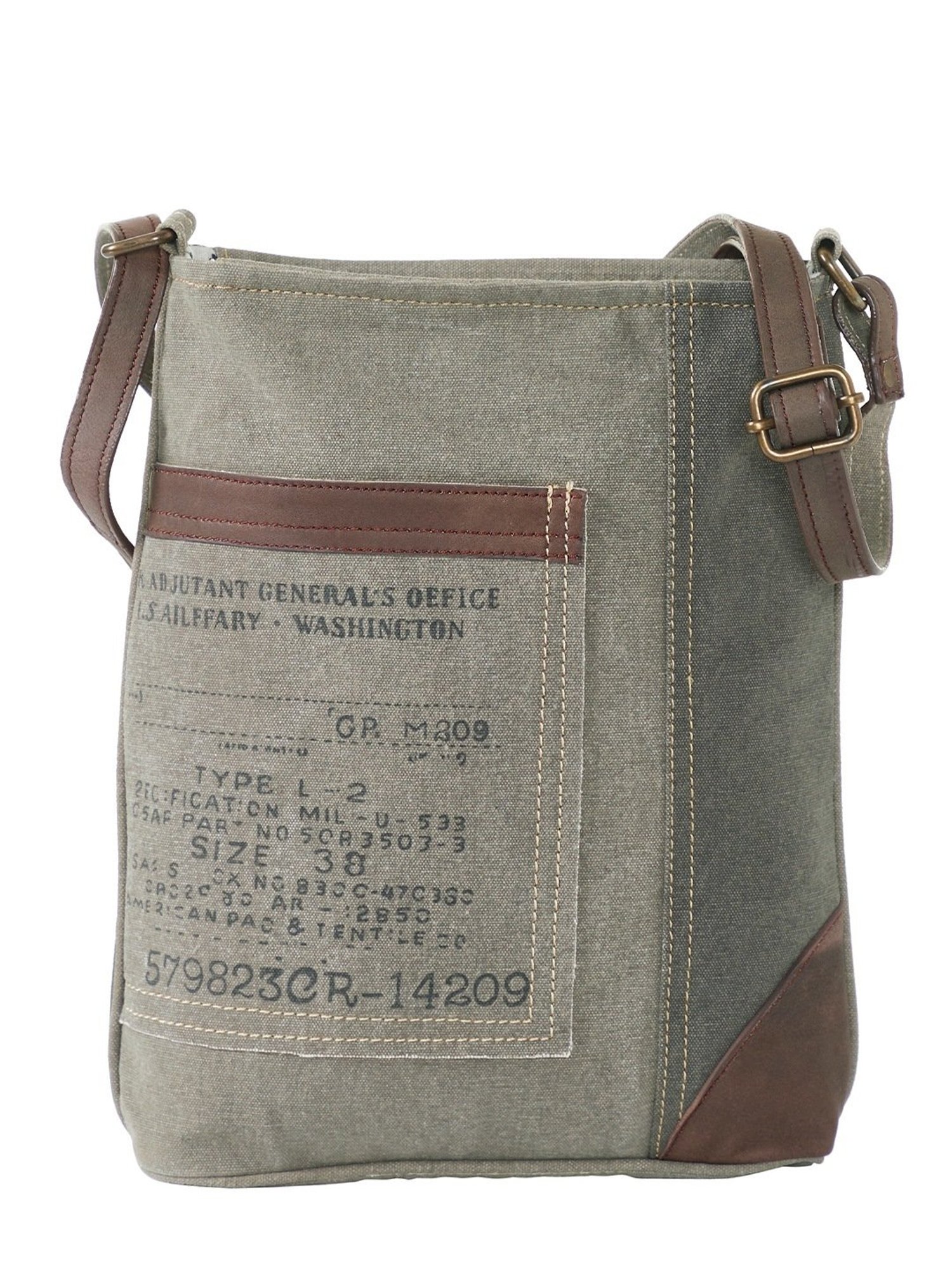 Mona B Grey Medium Cross Body Bag