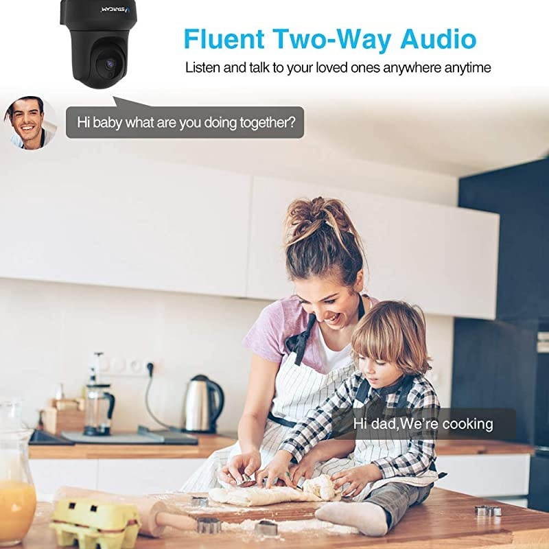 Security Camera WiFi IP Home CameraR2C 1080P HD Baby Monitor Wireless Pet Camera with AI Human Sound Detection Free Cloud Included 2Way AudioWorks with Alexa PanTilt Night Vision