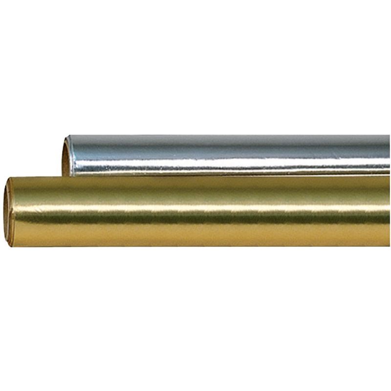 Hygloss Colored Metallic Foil Roll, 26 Inch x 25 Feet, Gold