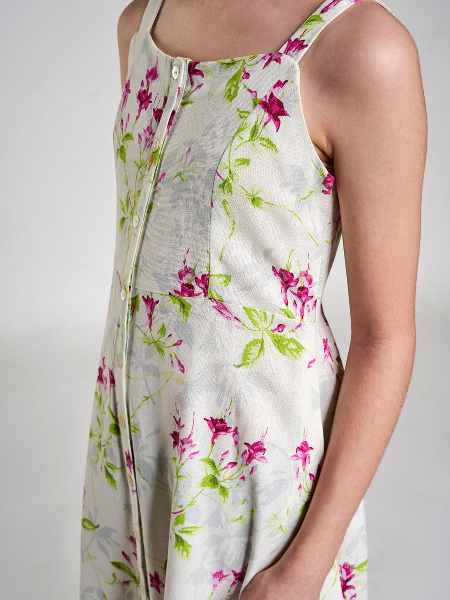 AND girl White Floral Print Dress