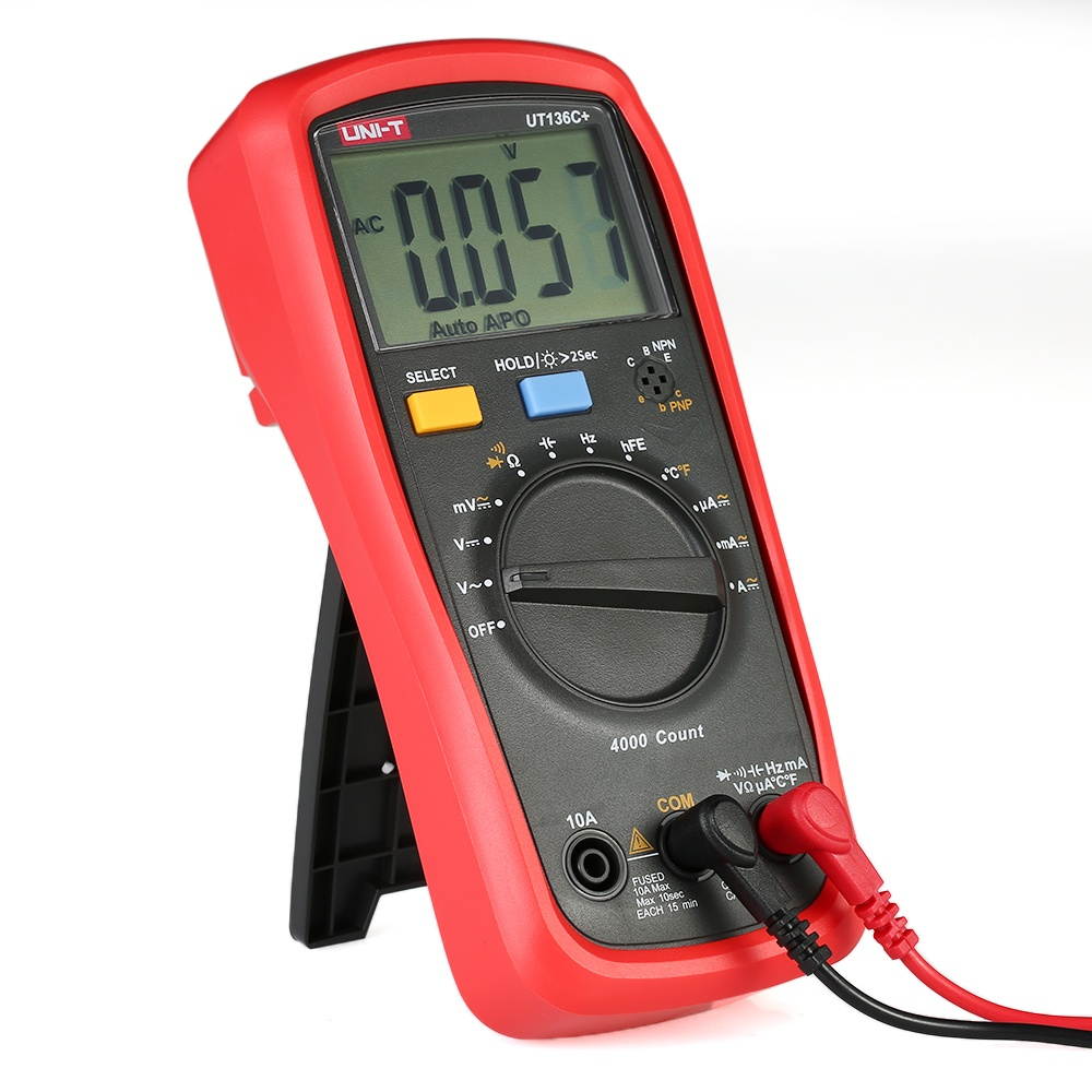 UNI-T UT136C+ LCD Digital Multimeter DC/AC Voltage Current Meter Capacitance Resistance Diode Tester Voltmeter Ammeter