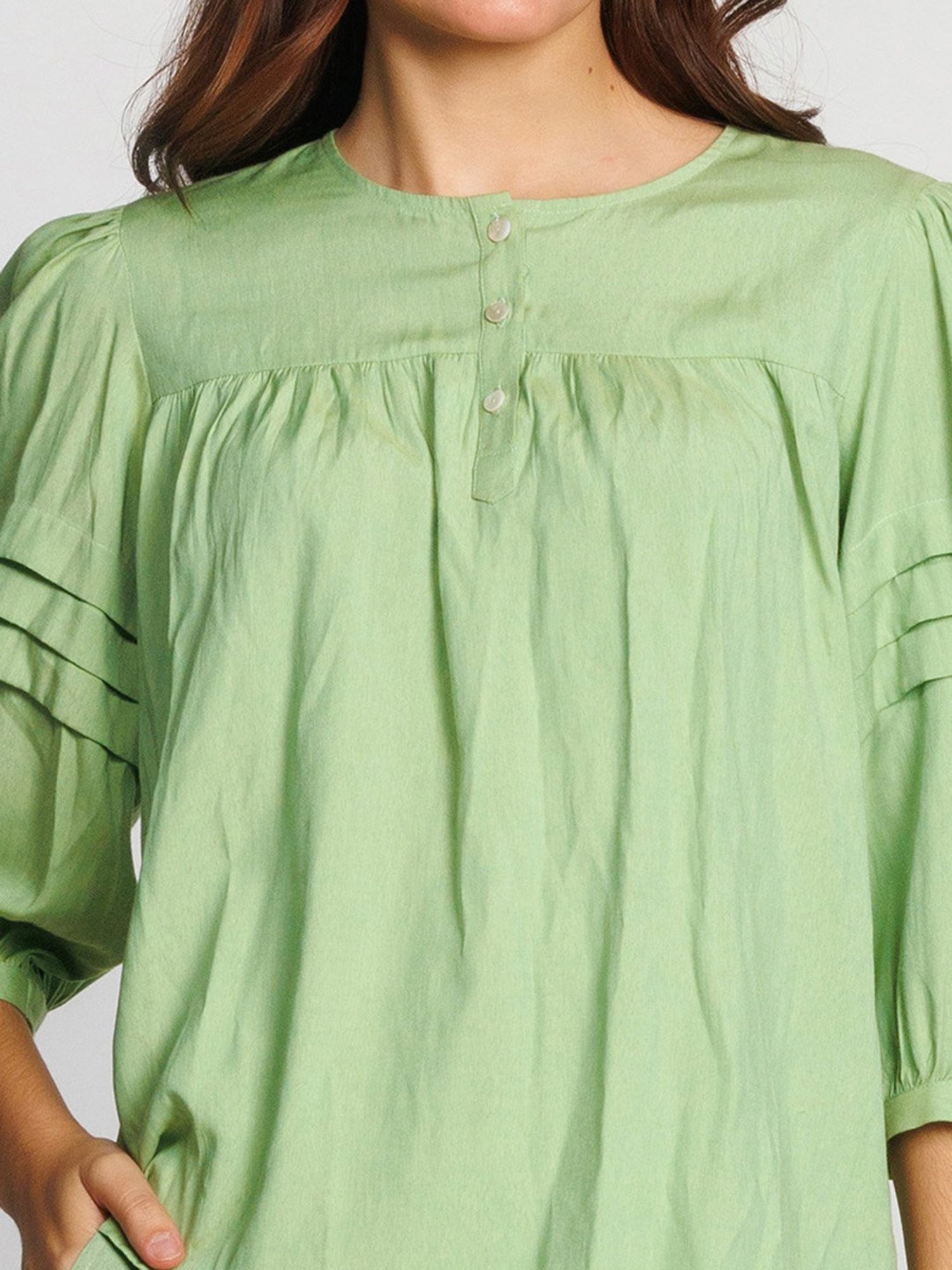 Zink London Mint Green Relaxed Fit Top