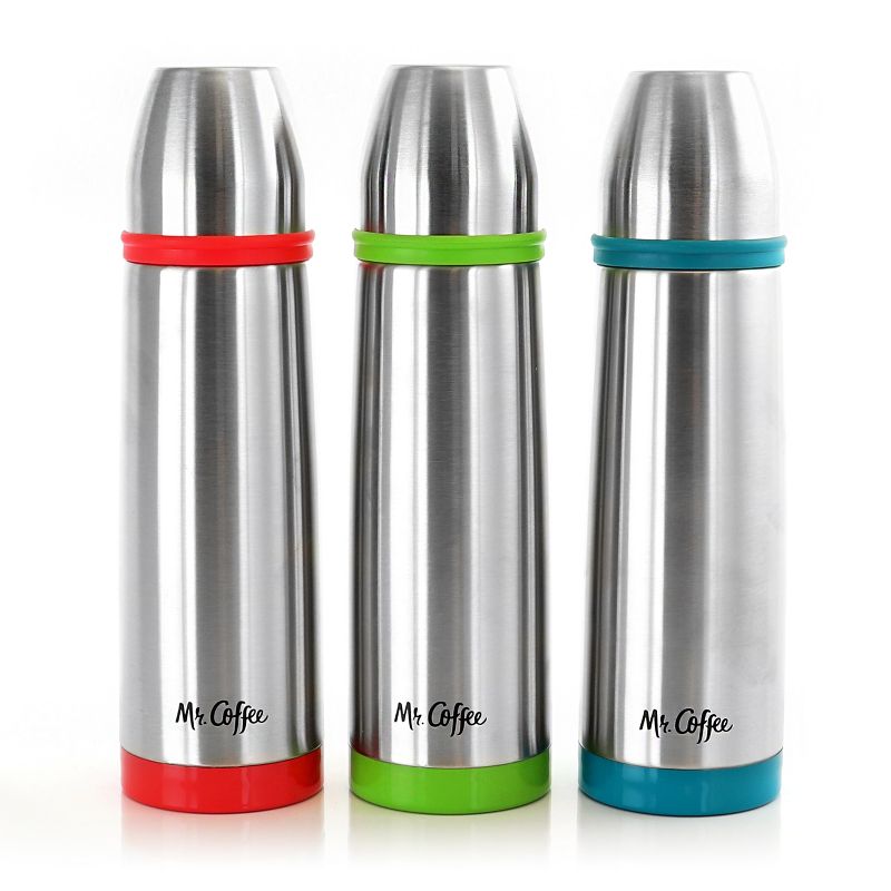 Mr. Coffee Altona 3 Piece 27 Ounce Stainless Steel Thermal Travel Bottle Set