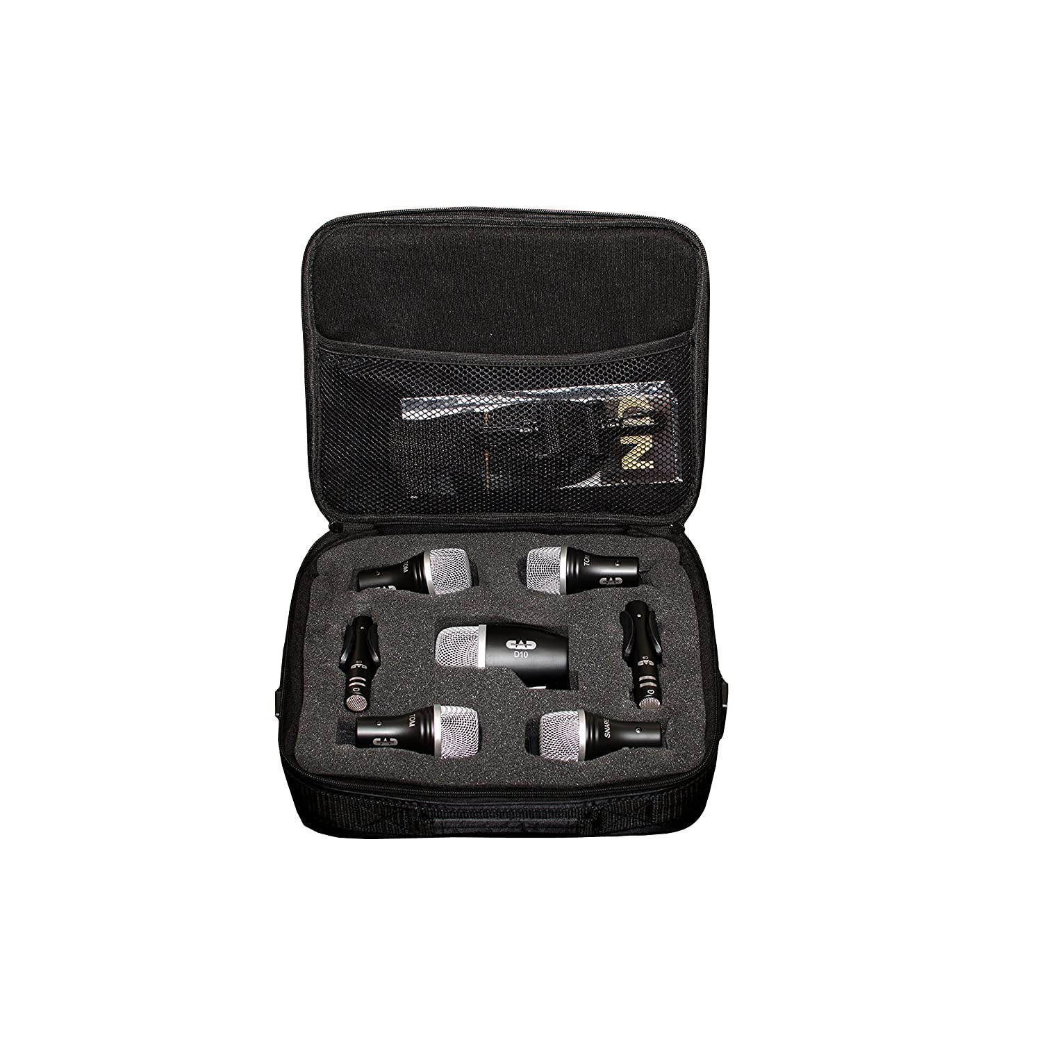 CAD Audio Stage7 7 Piece Drum Mic Pack - Includes Kick Mic, Snare Mic, 3 Tom Mics and 2 Overhead Condenser Mics