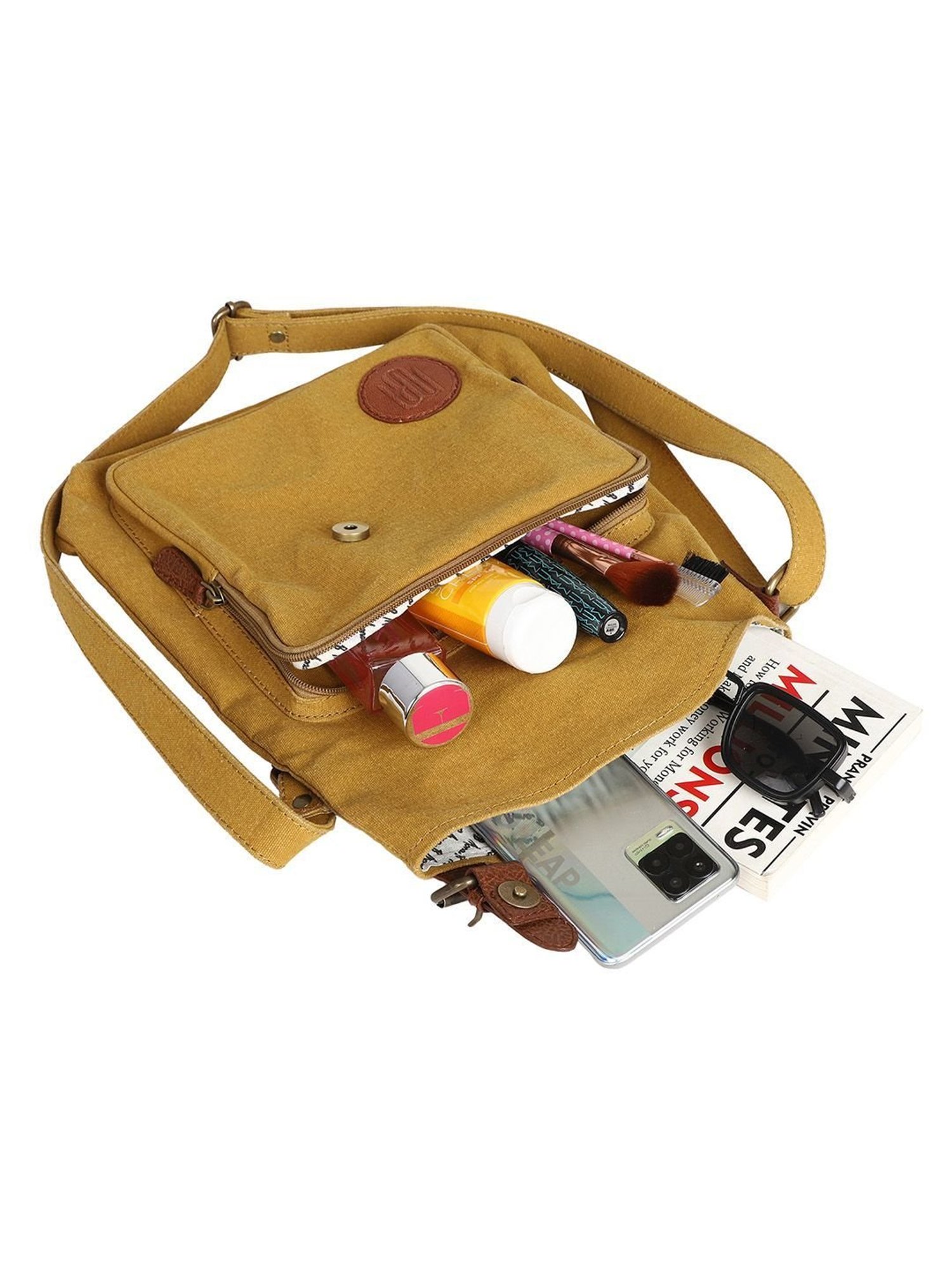 Mona B Mustard Small Cross Body Bag