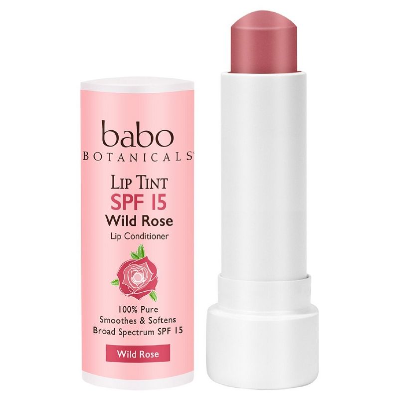 Babo Botanicals Lip Tint Conditioner - Wild Rose - SPF 15 - 0.15oz