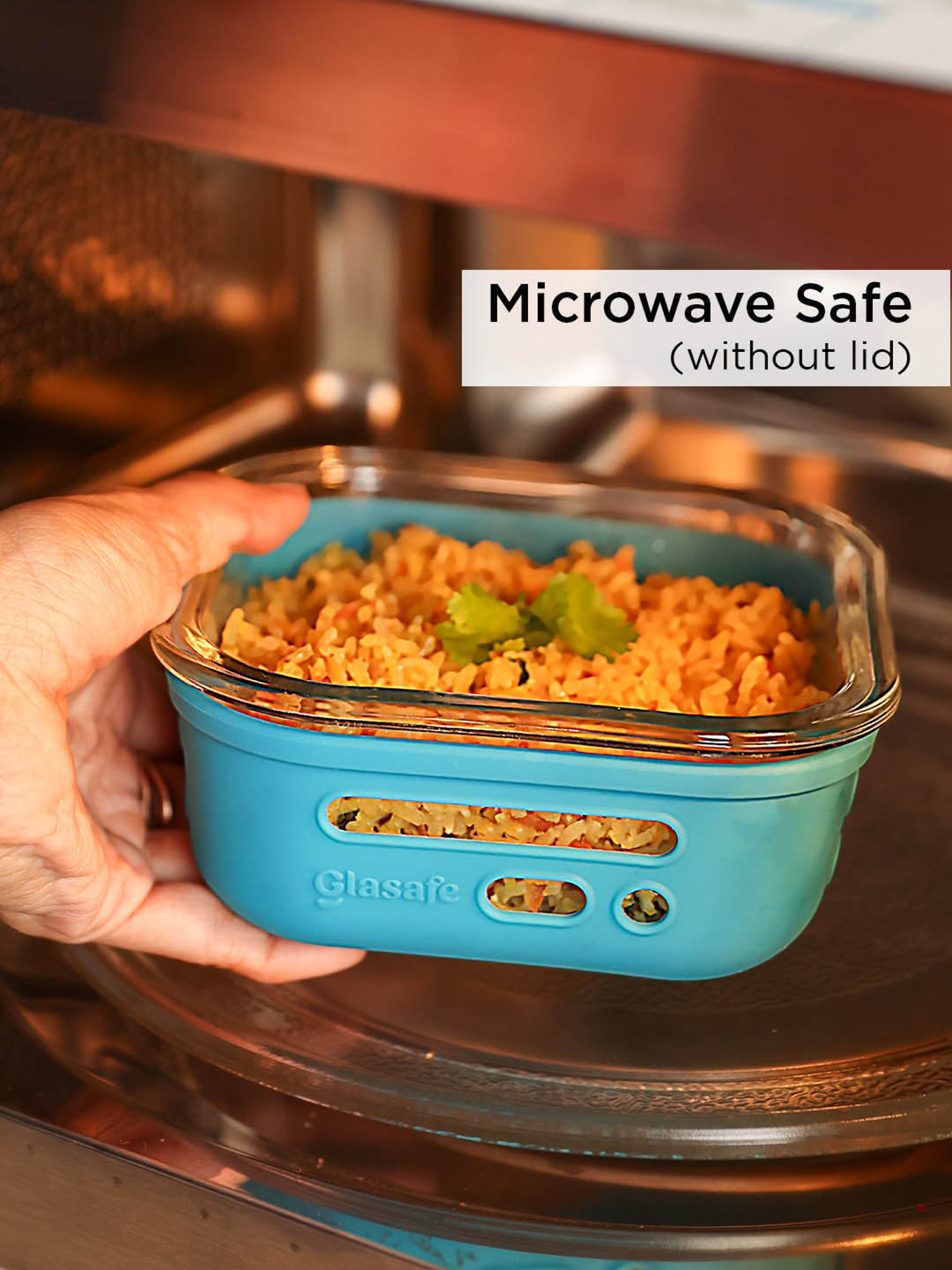 Glasafe Desk Munch Tranquil Teal Borosilicate Tiffin Combo