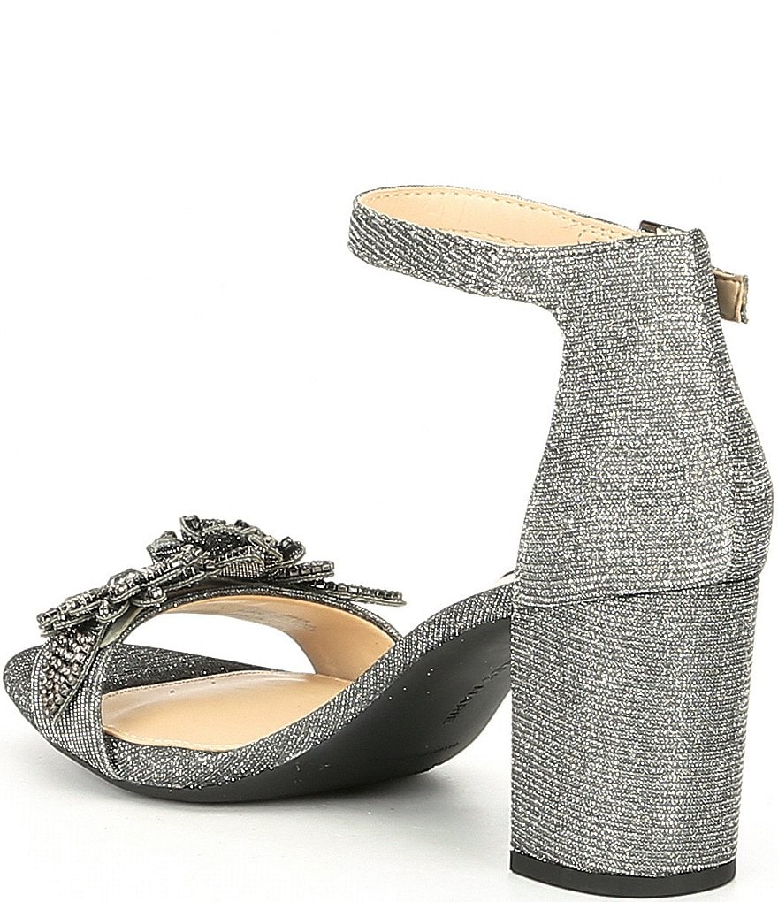 Alex Marie Harlean Ornament Detail Block Heel Dress Sandals