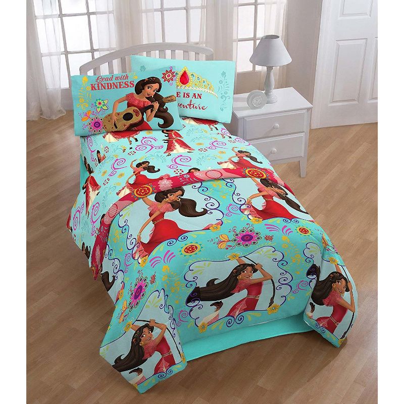 3pc Twin Sheet Set Disney Princess Flower Power Bedding Accessories - Elena of Avalor..