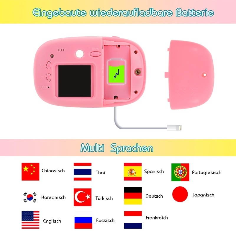 2.0 Mega Pixel 1.44 inch HD Screen Creative DIY Mini Digital Camera for Children