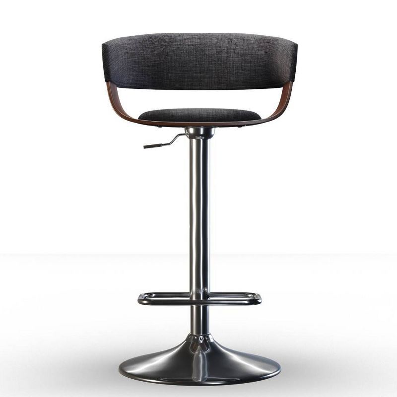 Calina Adjustable Swivel Barstool Charcoal Gray - WyndenHall