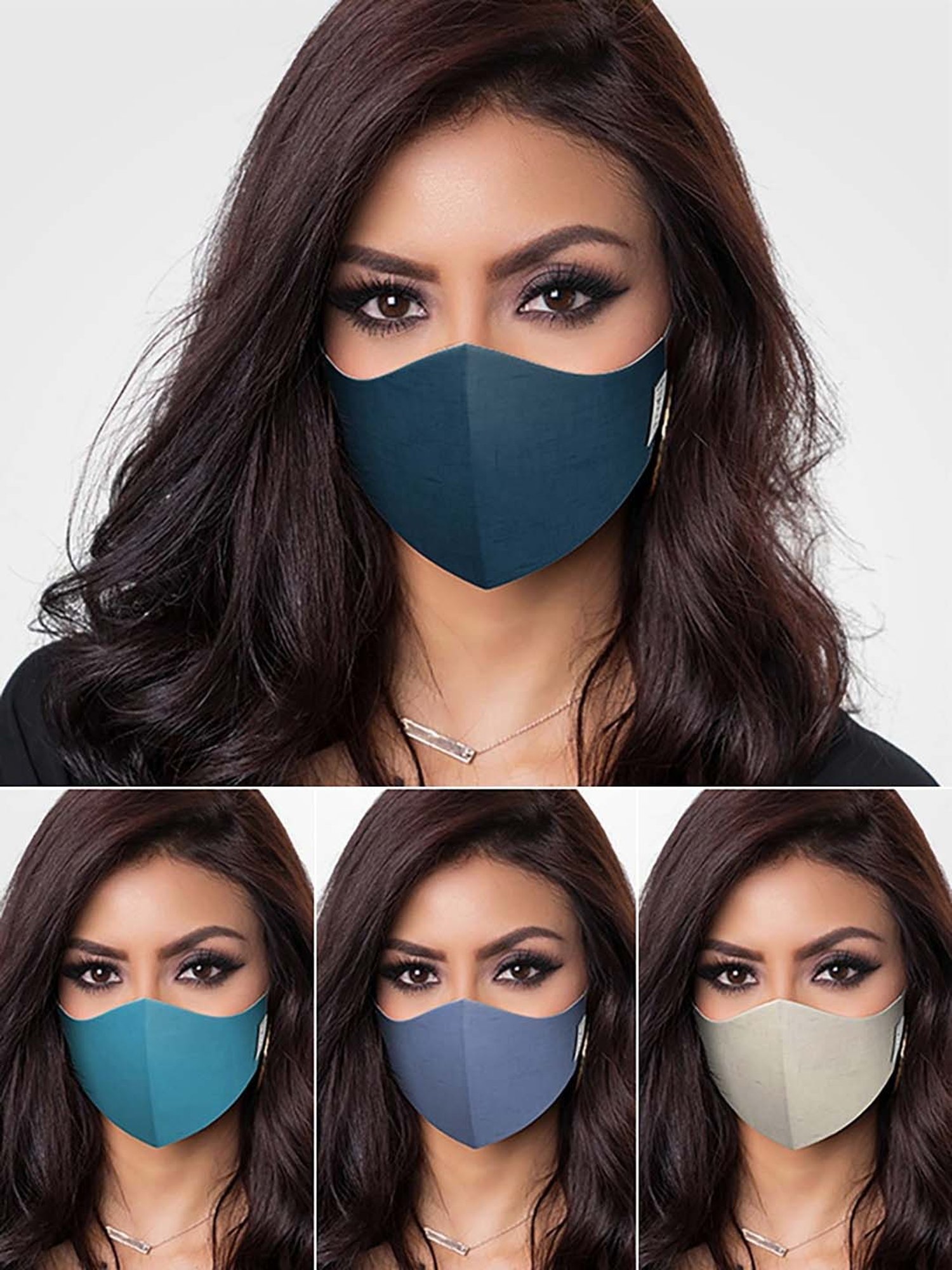 DDecor Multicolor Anti Viral Fabric Masks for Women - Set of 4