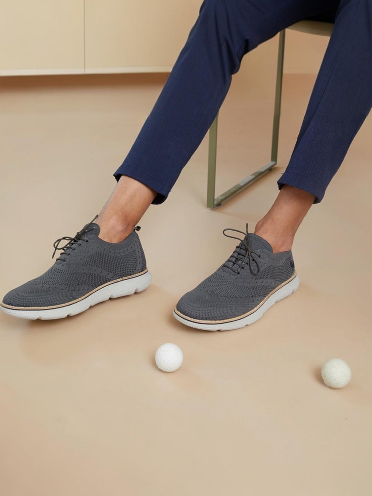 Neemans Men's Grey Casual Sneakers