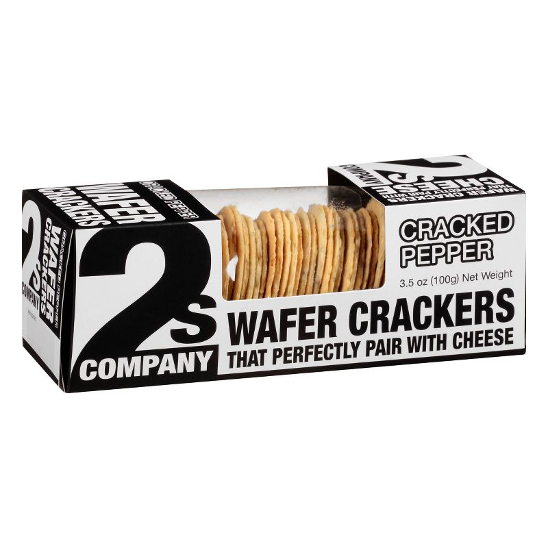 2's Company Cracked Pepper Waffer Crackers - 3.5oz