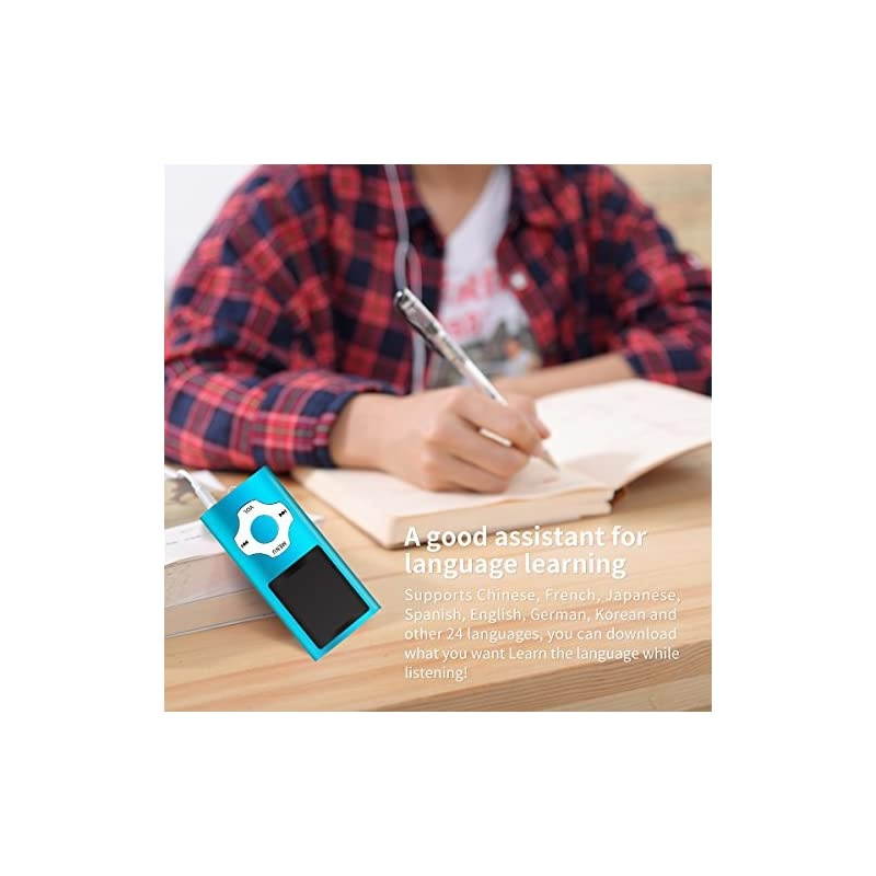 Support TF Card USB Port Slim Small Multi-Lingual Selection 1.8 LCD Portable MP3/MP4, MP3 Player, MP4 Player, Video Player, Music Player, Media Player, Audio Player Blue