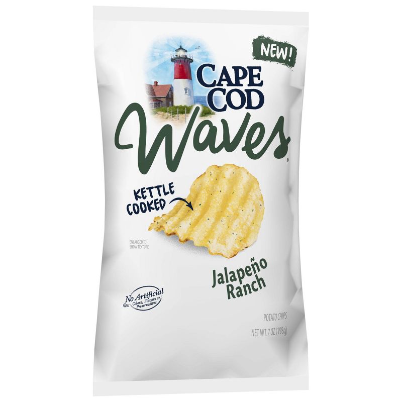 Cape Cod Jalapeno Ranch Waves Potato Chips - 7oz