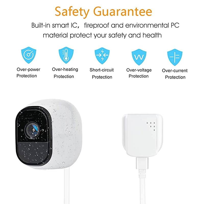 2Pack Weatherproof Outdoor Power Cable with Quick Charge 30 Power Adapter  Power Supply Plug and Power Extension Cord Compatible Arlo Pro amp Pro 2 amp Go Arlo Security Light 10 Feet