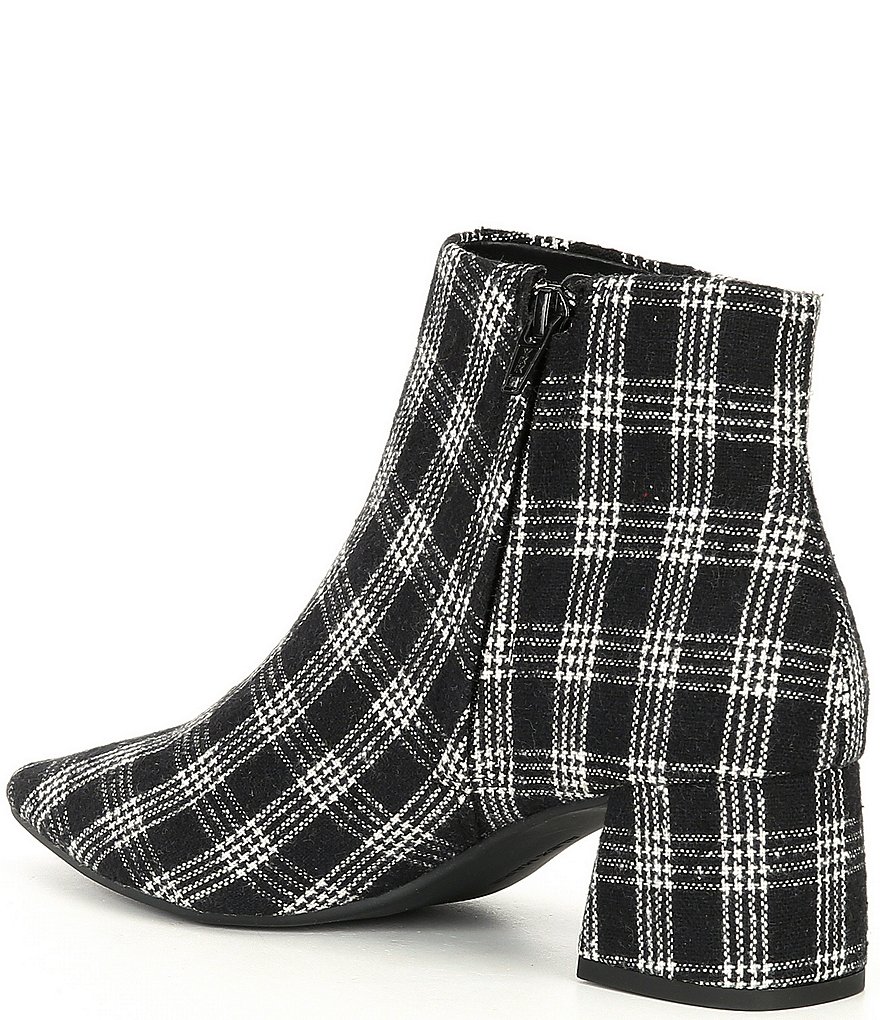 Alex Marie Tionna Plaid Block Heel Booties