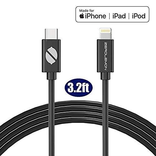 Mfi Certified Lightning to USB C Cable, ZeroLemon SuperFast Charging Cable Support Fast Charge Power Delivery Compatible with iPhone 11/11 Pro/11 Pro Max, New iPad MacBook (3.2Feet)
