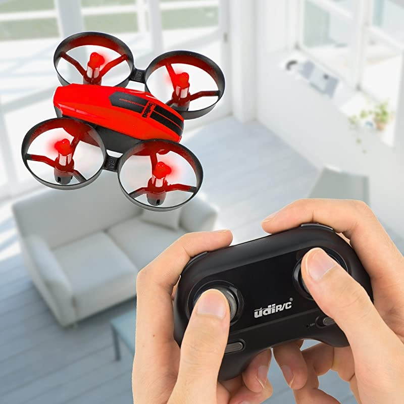 U46 Mini Drone for Kids 24Ghz RC Drones with Auto Hovering Headless Mode Nano Quadcopter Red