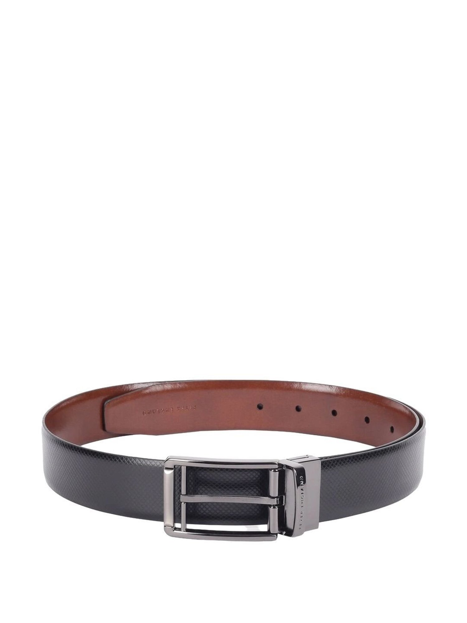 Peter England Black & Brown Leather Reversible Belt For Men