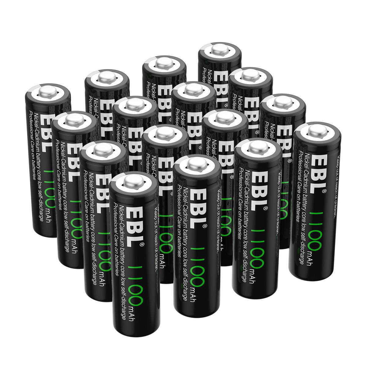 EBL 12 Pack 1100mAh AA Ni-CD Battery 1.2V Rechargeable Batteries for Garden Solar Light