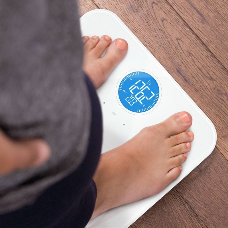 Wifi Plastic/Glass Personal Scale White - Weight Gurus