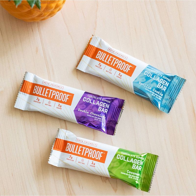 Bulletproof Chocolate Dipped Collagen Bar - Vanilla Cookie - 12pk