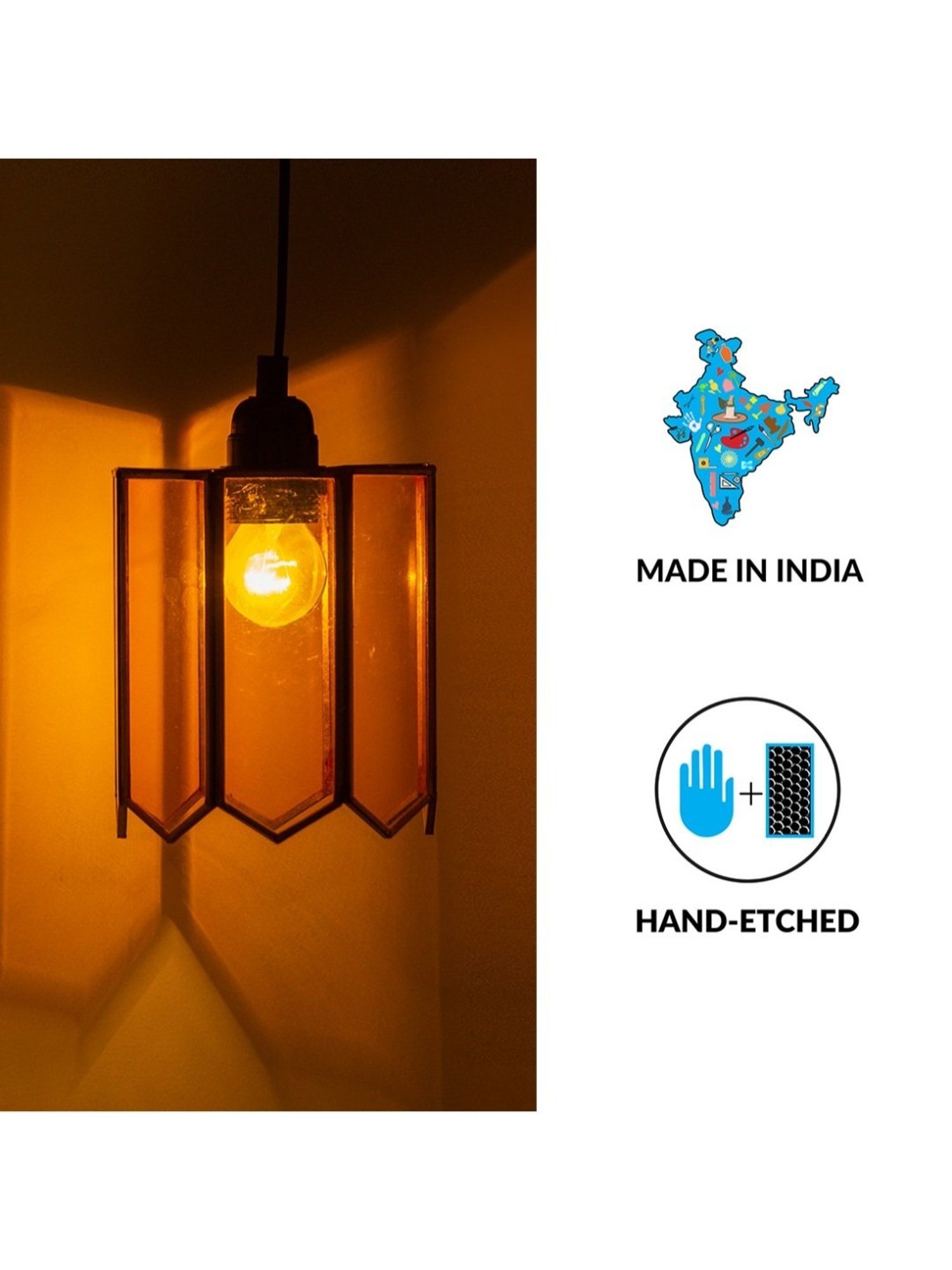 Pure Home and Living Grey Glass Trophy Shaped Table Lamp Stand