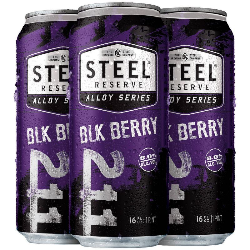 Steel Reserve Alloy Series Blk Berry Flavored Malt Beverage - 4pk/16 fl oz Cans
