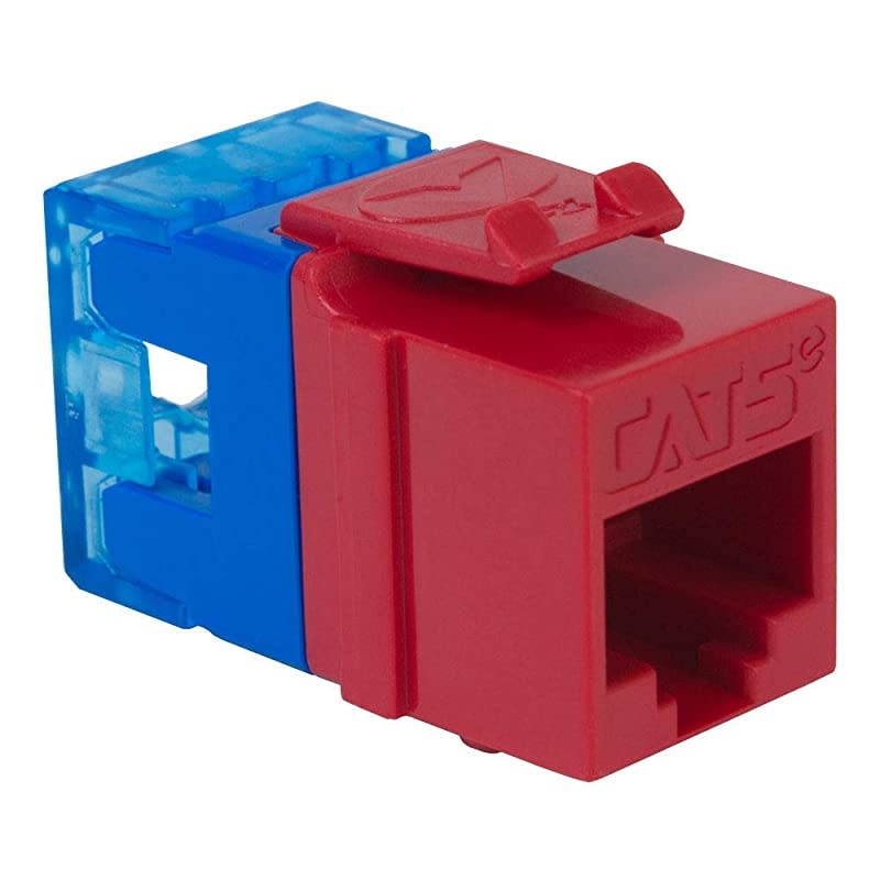CAT5e RJ45 Keystone Jack for HD Style, Red