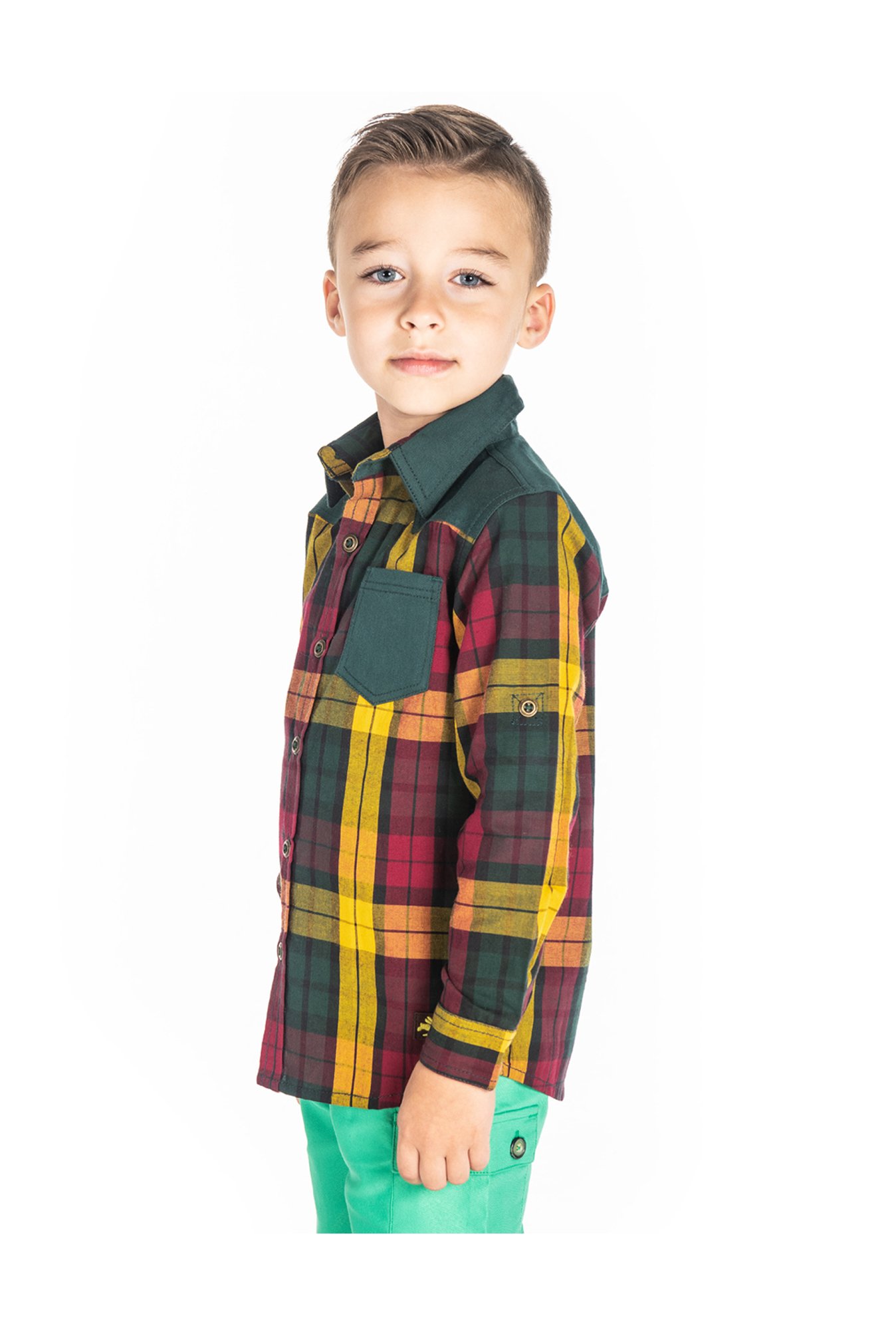 Cherry Crumble By Nitt Hyman Boys Multicolor Checks Shirt